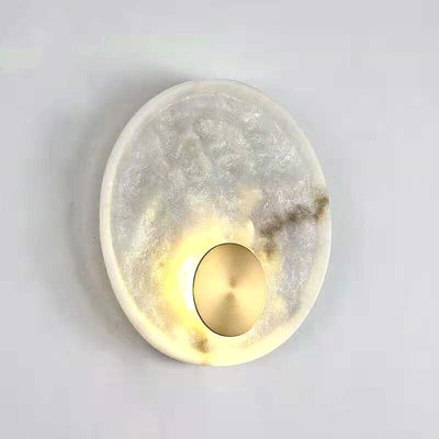 Nordic Resin Round Marble Pattern Design 1-Licht-Wandleuchte 