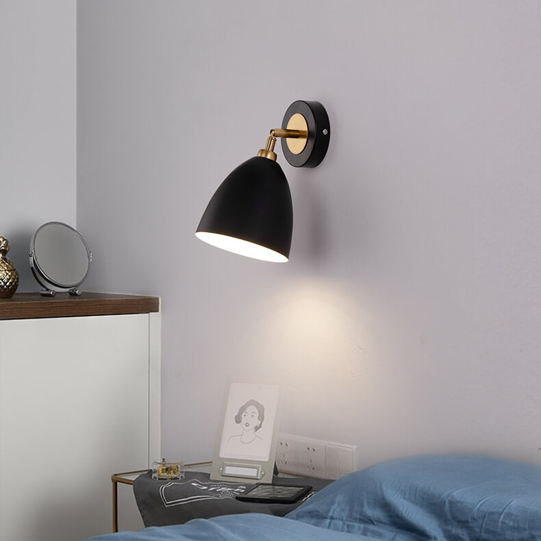 Nordic Simple Iron Traditional Shape Shade 1-Light Wall Sconce Lamp