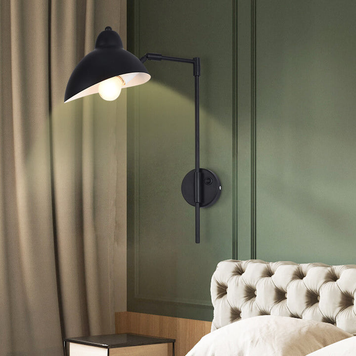 Modern Minimalist Iron Duck Folding Telescopic Long Pole 1-Light Wall Sconce Lamp For Living Room &amp; Bedroom