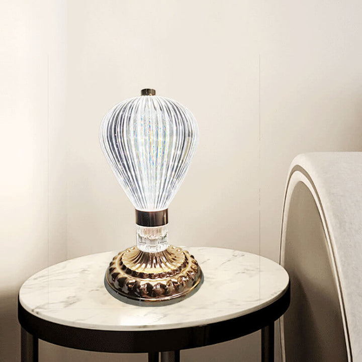 Europäische leichte Luxus Vintage Hardware Acryl LED Nachtlicht Tischlampe 