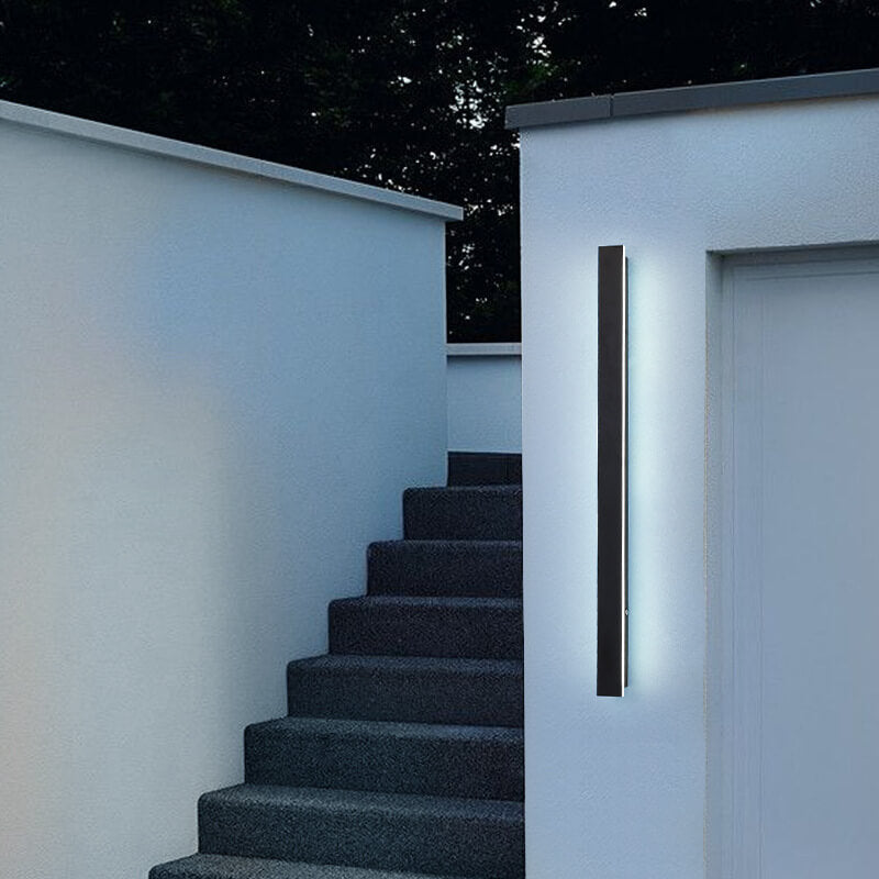 Lámpara Aplique de Pared LED Impermeable de Tira Rectangular Retro para Exterior 