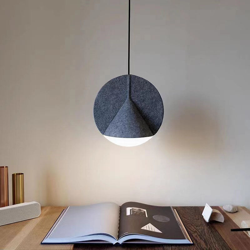 Contemporary Scandinavian Imitation Terrazzo Texture Conic Shade LED Pendant Light For Bedroom