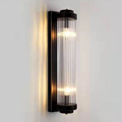Lámpara Aplique de Pared de Lujo Moderno Cilindro de Cristal Rotación de 2 Luces 