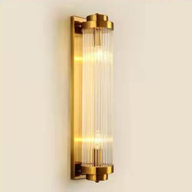 Lámpara Aplique de Pared de Lujo Moderno Cilindro de Cristal Rotación de 2 Luces 