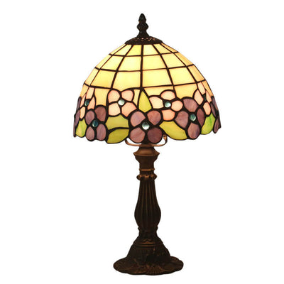 Kreative Retro-Tiffany-Glasschirm-1-Licht-Tischlampe