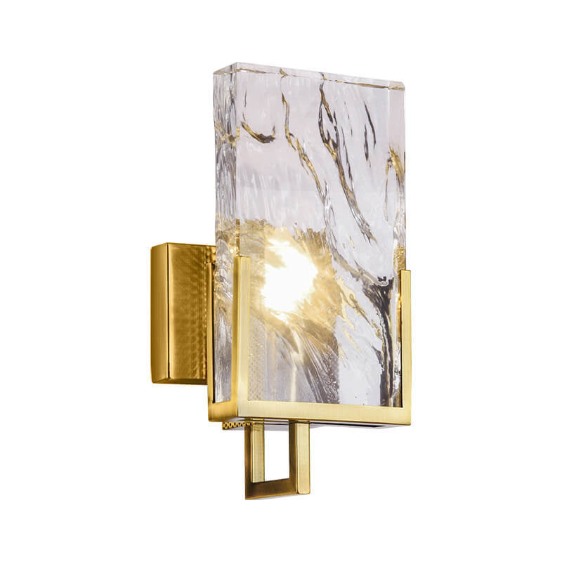 Design créatif moderne de cube de glace en cristal 1-lumière applique murale 