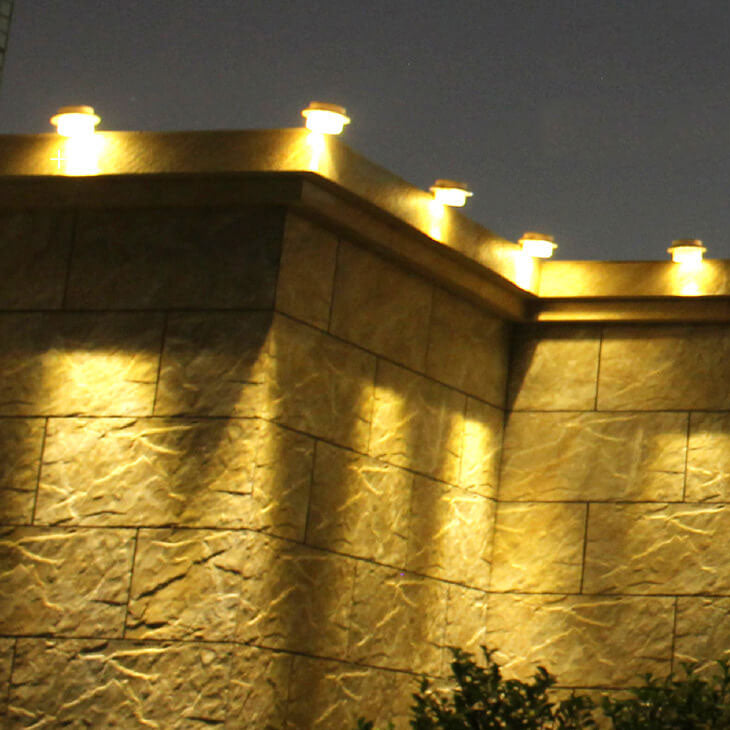 Modern Solar Outdoor Waterproof UFO Shaped LED Wall Sconce Lamp