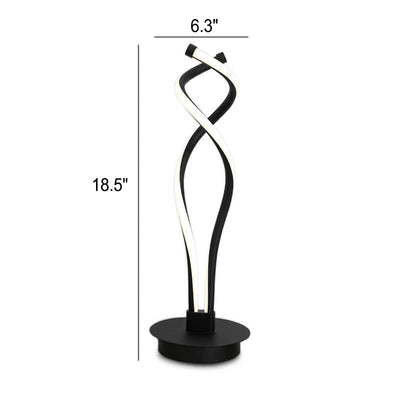 Minimalist Creative Twisted Aluminum Iron LED Table Lamp