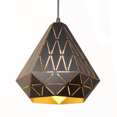 Nordic Simplicity Iron Geometry Triangle 1-Light Pendelleuchte 