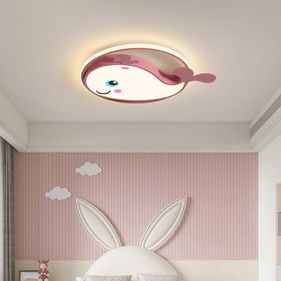 Cartoon Creative Dolphin Circle LED Kinder-Unterputz-Deckenleuchte 