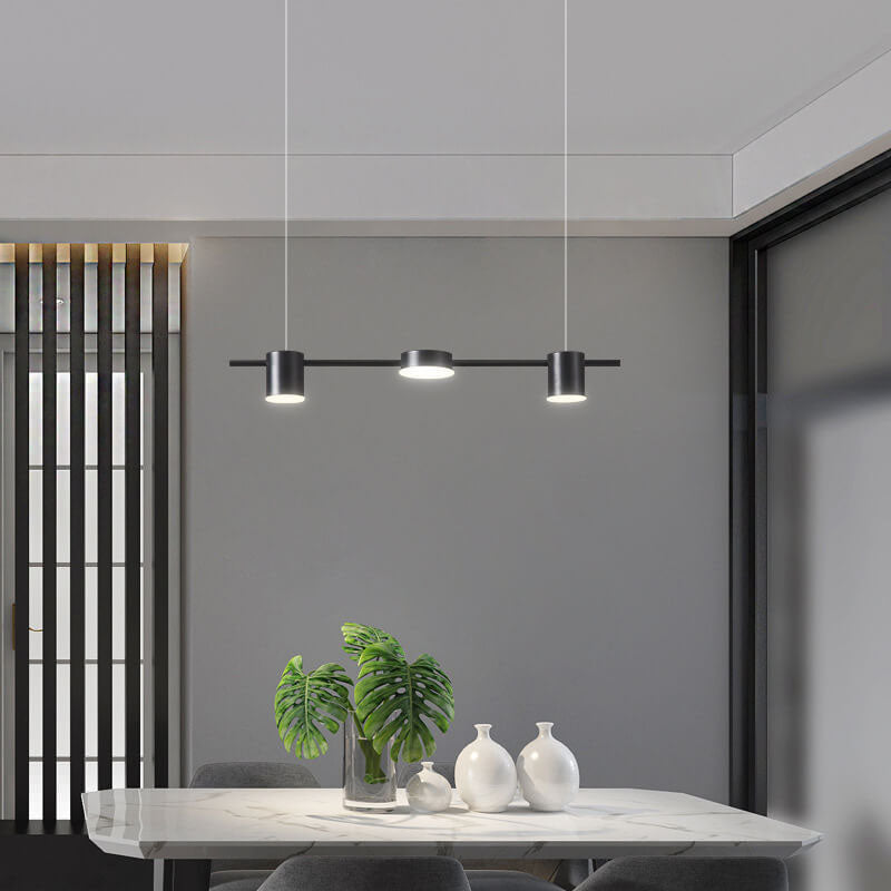 Modern Minimalist Line Round Spotlight LED Island Light Chandelier