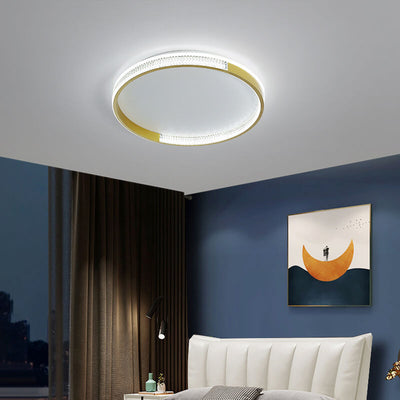 Nordic Light Luxury Square Ring LED Flush Mount Ceiling Light
