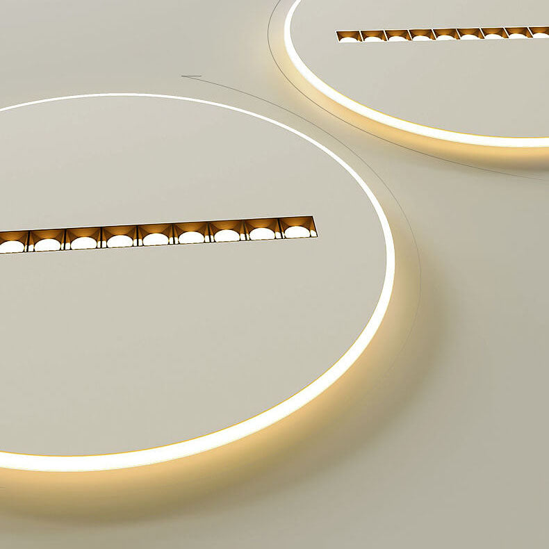 Projecteurs ronds plats simples et modernes, plafonnier à montage encastré à LED 