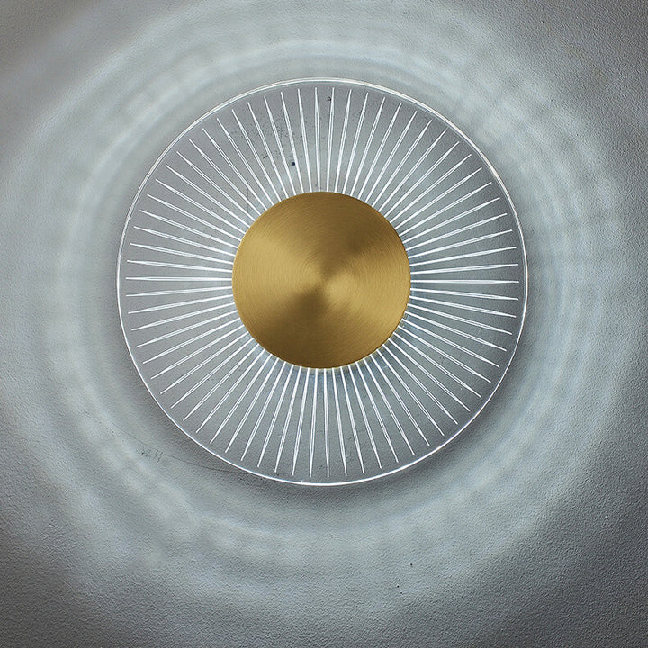 Diseño de Línea Redonda de Cobre Completo Industrial Lámpara Aplique de Pared LED 