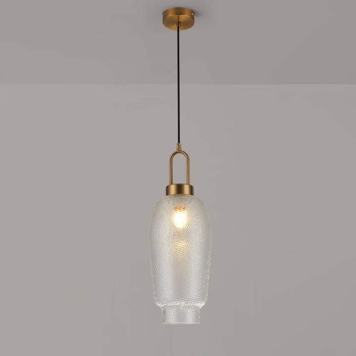Nordisches Licht Luxus Oval Klar Glas 1-Licht Pendelleuchte 