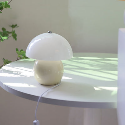 Nordic Vintage Glass Mushroom Ceramic LED Table Lamp