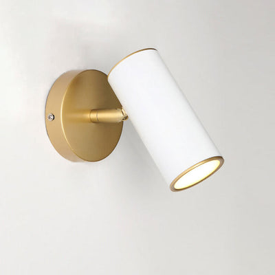 Modern Simplicity Plated Cylindrical Spotlight 1-Light Reading Wall Sconce Lamp