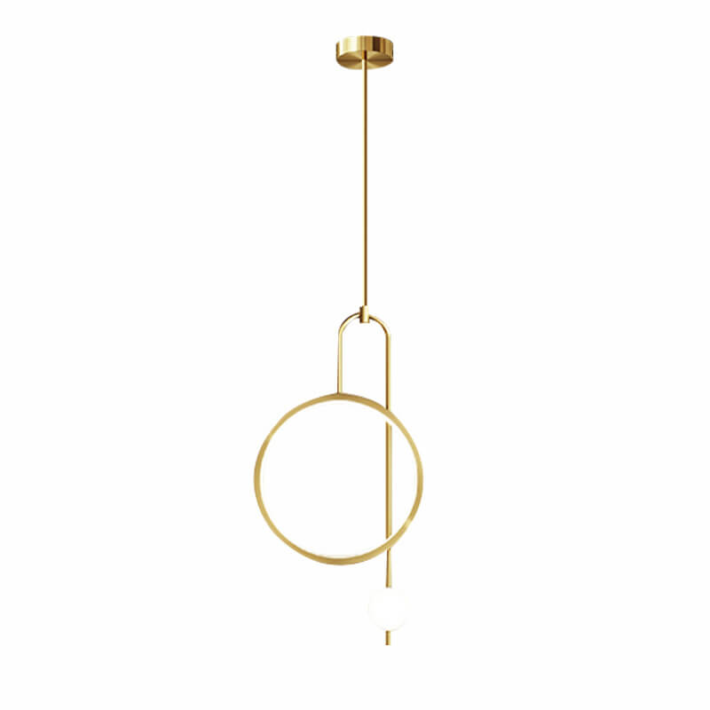 European Minimalist Light Luxury Circular Hardware Acrylic LED Chandelier