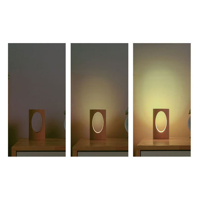 Japanese Solid Wood Rectangular Column LED Night Light USB Table Lamp