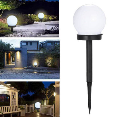 Solar Round Ball LED Outdoor Lawn Decorative Ground Plug Light