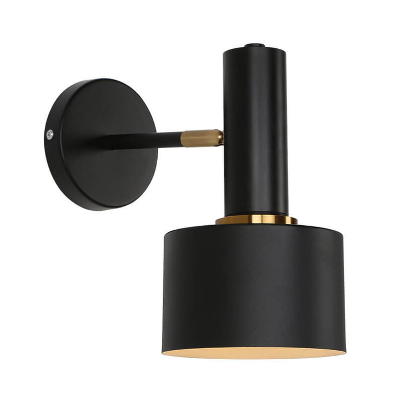 Modern Minimalist Round Head Metal 1-Light Wall Sconce Lamp