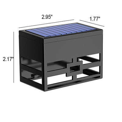 Simple Solar Square Skeleton LED Outdoor Fence Wall Sconce Lamp