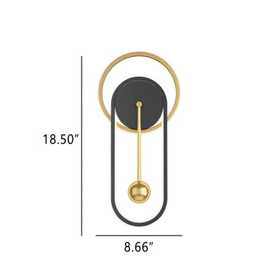 Nordic Industrial Iron Clock Design LED-Wandleuchte 