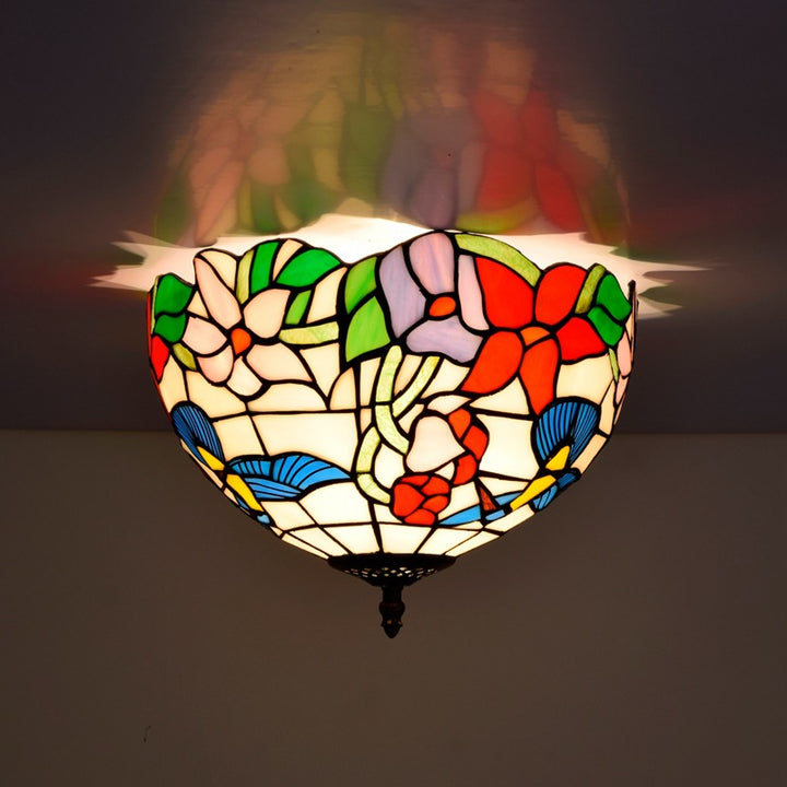 Luminaire encastré à 2 lumières Tiffany, style européen rustique 