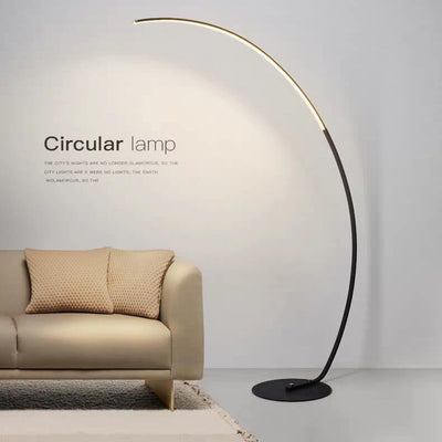 Lámparas de pie LED circulares en forma de caña de pescar con 1 luz 