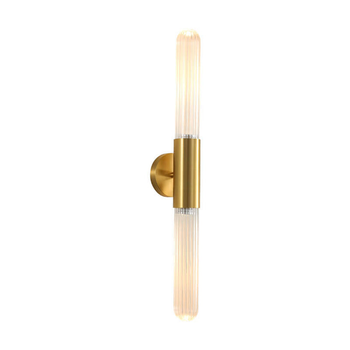 Moderne Leichte Luxus Lange Gold Klare Kupfer Glas 1-Licht Wandleuchte Lampe 