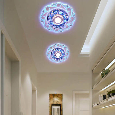 Modern Creative Flower Round LED Flush Mount Ceiling Light