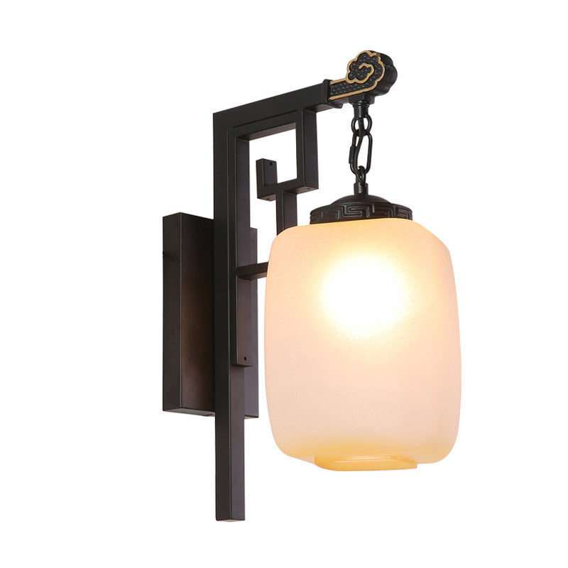 Nouveau design de motif rétro simple chinois applique murale à 1 lumière 