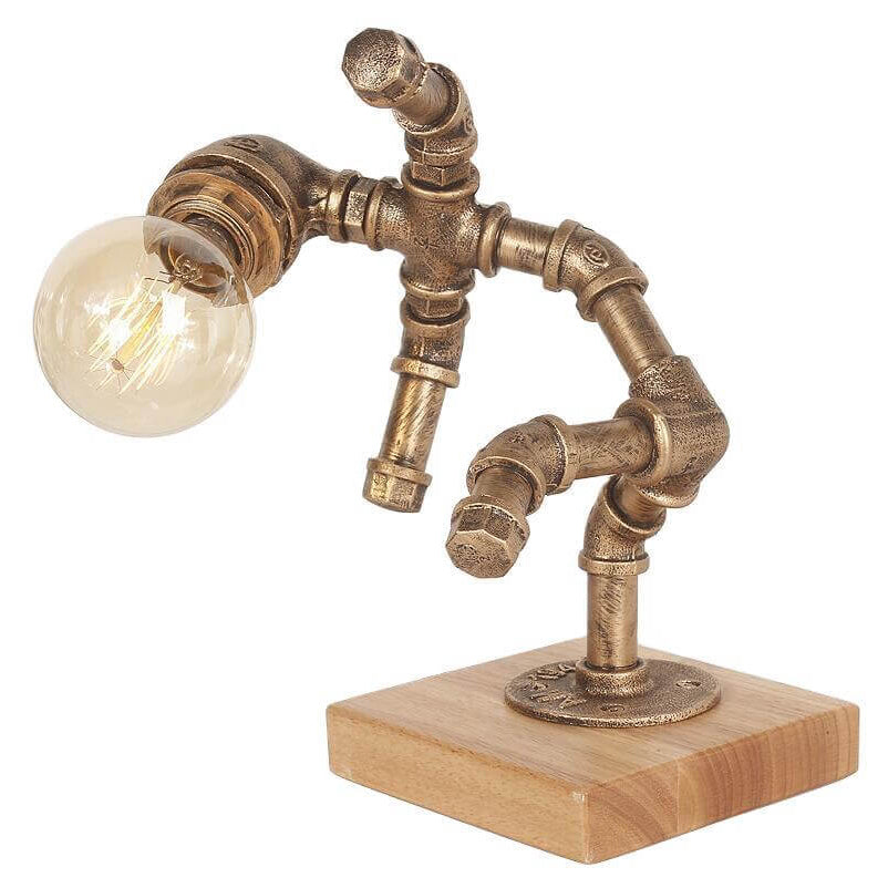 Retro-Industrieroboter-Augenschutz-Eisen-1-Licht-Tischlampe 