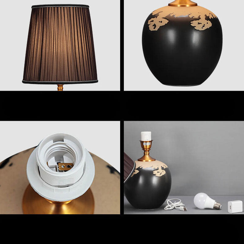 Modern Creative Japanese Ceramic 1-Light Table Lamp