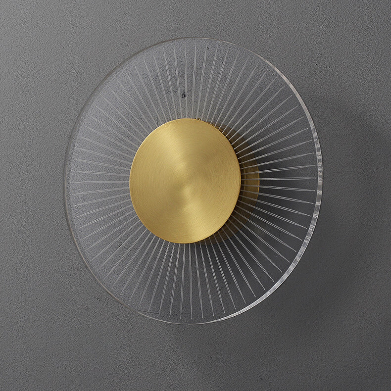 Diseño de Línea Redonda de Cobre Completo Industrial Lámpara Aplique de Pared LED 