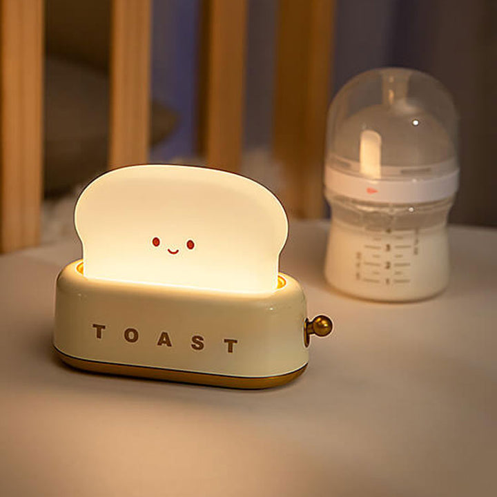 Lampe de table à lumière nocturne LED design créatif pour machine à pain 
