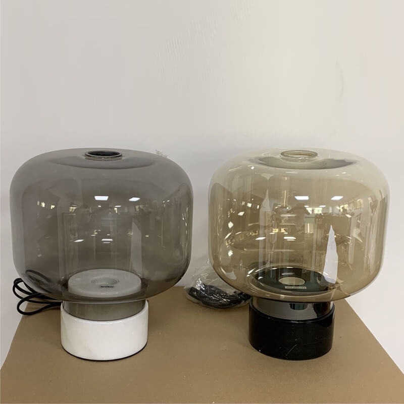 Nordic Minimalist Light Luxury Marble Clear Glass 1-Light Table Lamp