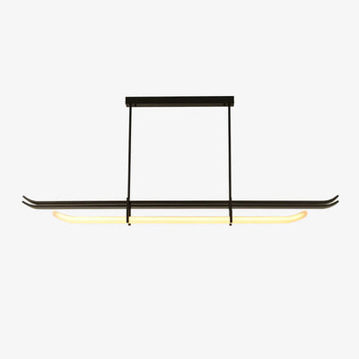 Chinese Retro Minimalist Wrought Iron Acrylic LED Island Light Pendant Light