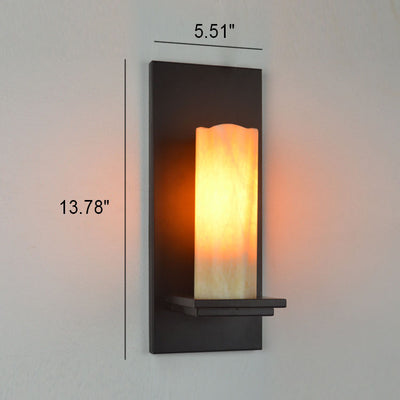 Modern Industrial Vintage Iron Marble 1-Light Wall Sconce Lamp