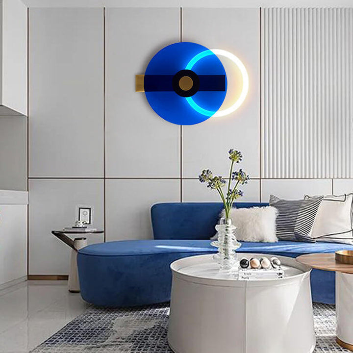 Moderne farbige leuchtende Acryl-Runde LED-Wandleuchte 