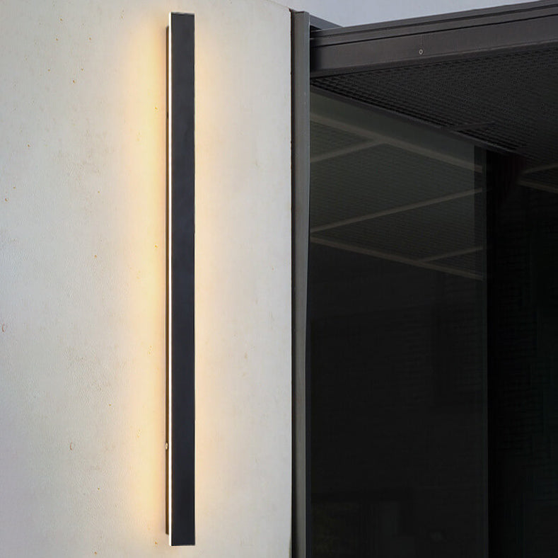 Retro Outdoor Rectangular Strip Waterproof LED Wall Sconce Lamp