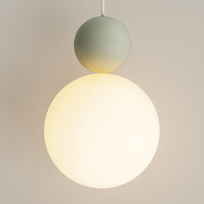 Zeitgenössische nordische PE-Globus-Ball-Eisen-1-Licht-Pendelleuchte für das Schlafzimmer 