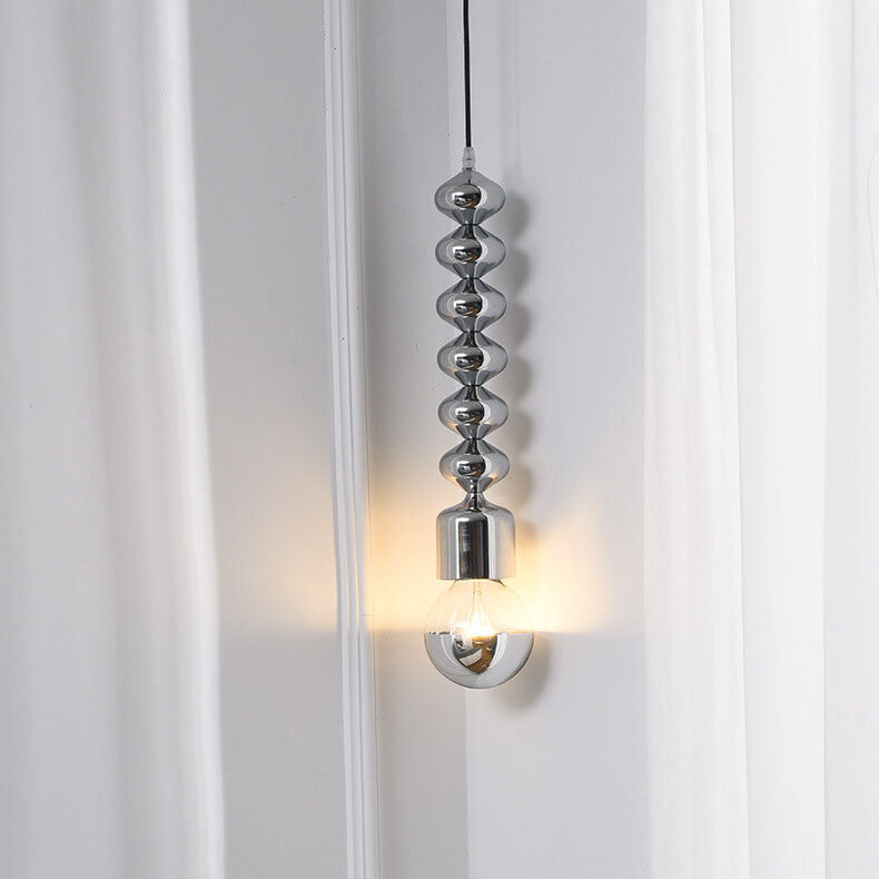 Moderne minimalistische kürbisförmige einfarbige Hardware 1-Licht Pendelleuchte 