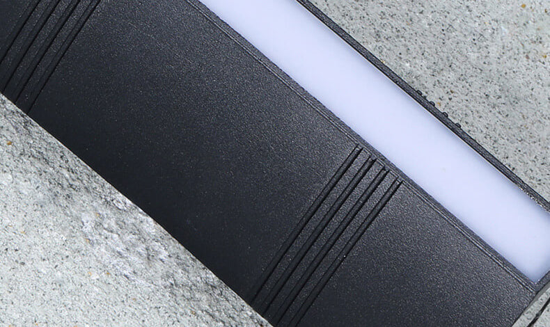 Lámpara de Aplique de Pared Exterior LED con Tira Estéreo de Vidrio Impermeable 
