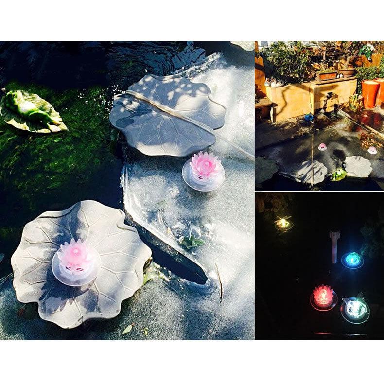 Solar Outdoor Water Floating Lights Colorful Gradient LED Garden Decorative Pool Lights