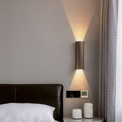 Modern Minimalist Aluminum Cylindrical LED Wall Sconce Lamp