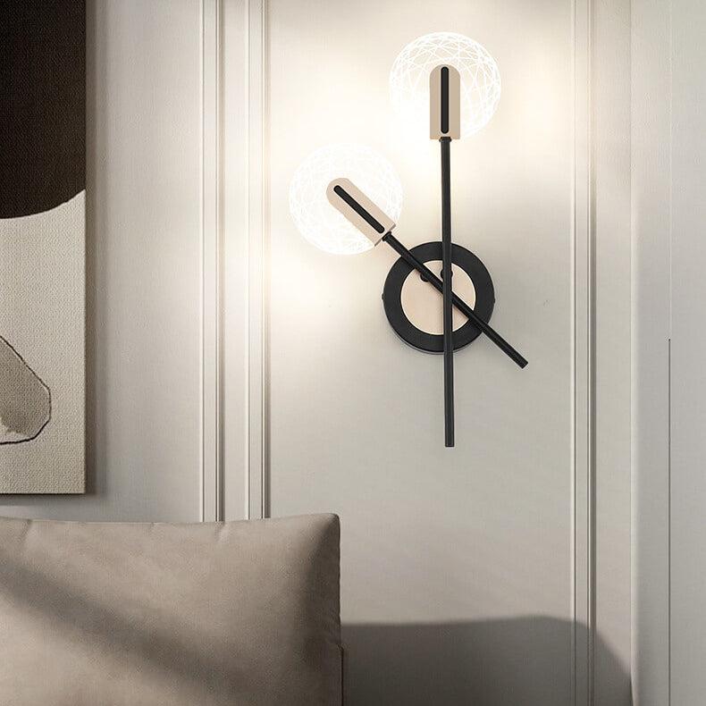 مصباح حائط LED دوار 1/2 بضوء أكريليك حديث 