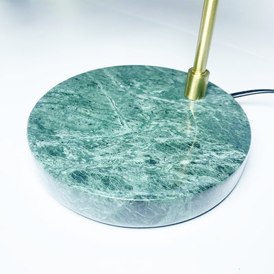 Moderne grüne Glasmarmor-1-Licht-Tischlampe mit schmelzendem Wachs