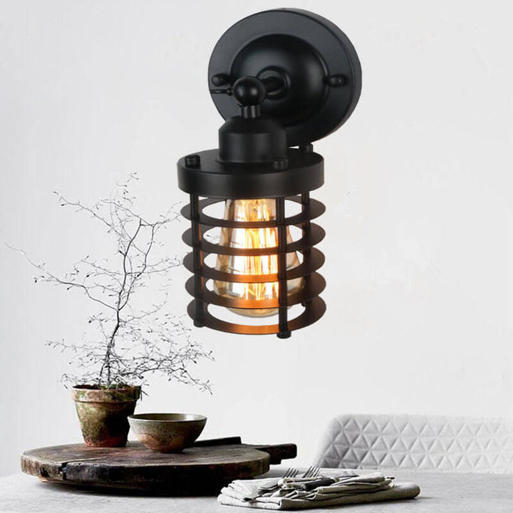 Northern Retro Industrial Wandleuchte aus Schmiedeeisen mit 1 Leuchte 