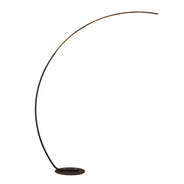 Moderne minimalistische Bogen-Stehlampe in Angelrutenform aus PVC und Aluminium mit 1-flammigem kreisförmigem LED-Leuchtkopf für das Wohnzimmer 